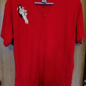 Vintage Thanksgiving Shirt L Ugly Sweater Holiday Giving